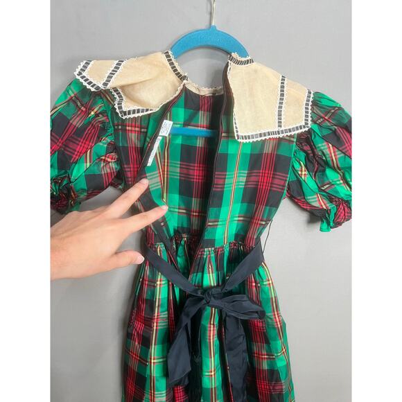 Pleasant Company Sz 7 Addy's Plaid Christmas Dress American Girl Preppy Festive - Picture 14 of 14